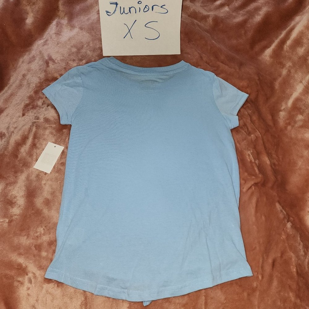 Juniors XS Peanuts Snoopy & Woodstock American Flag Pocketed Graphic Tee NWT - Picture 5 of 5